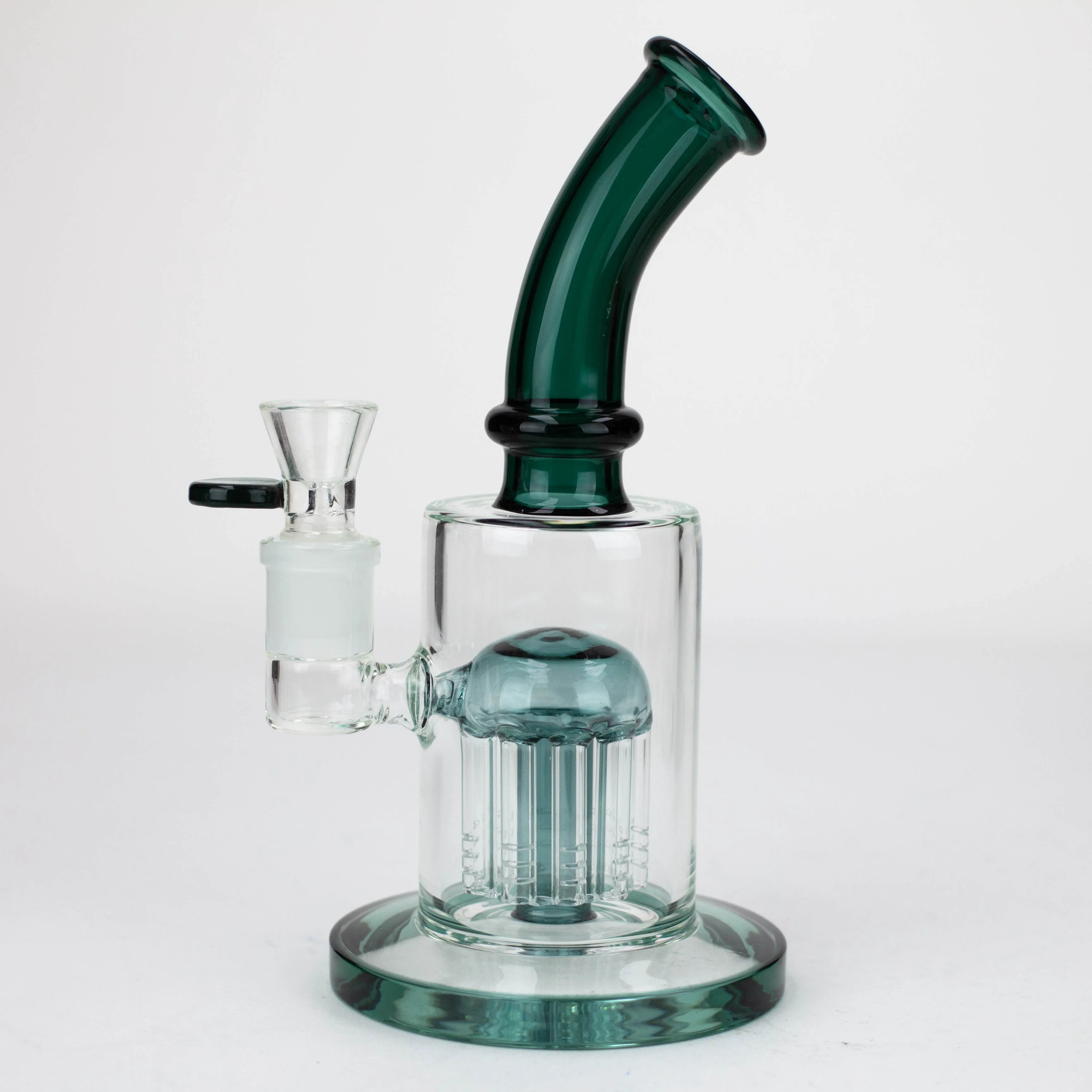 10" Glass Bong with Colored Bent Neck