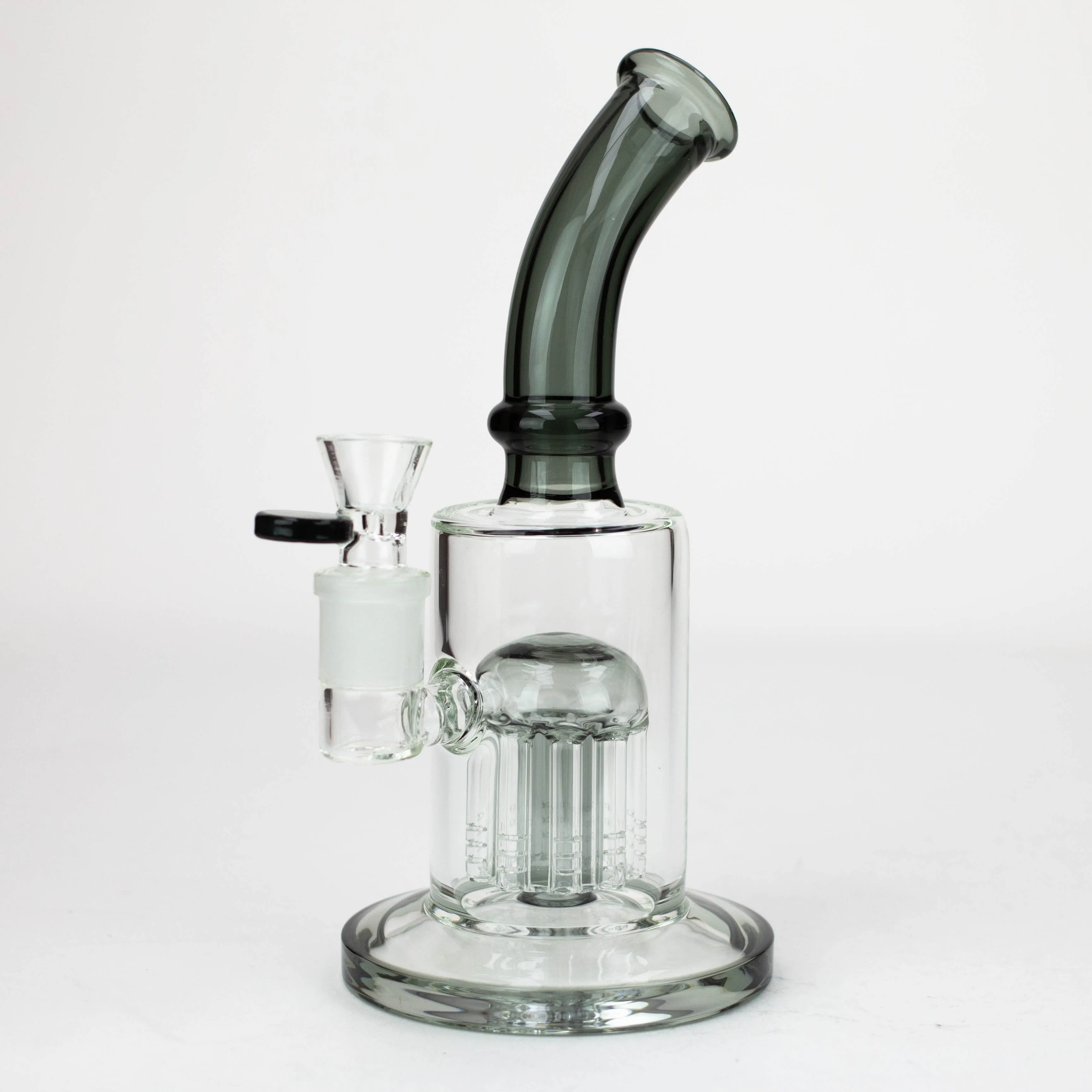 10" Glass Bong with Colored Bent Neck