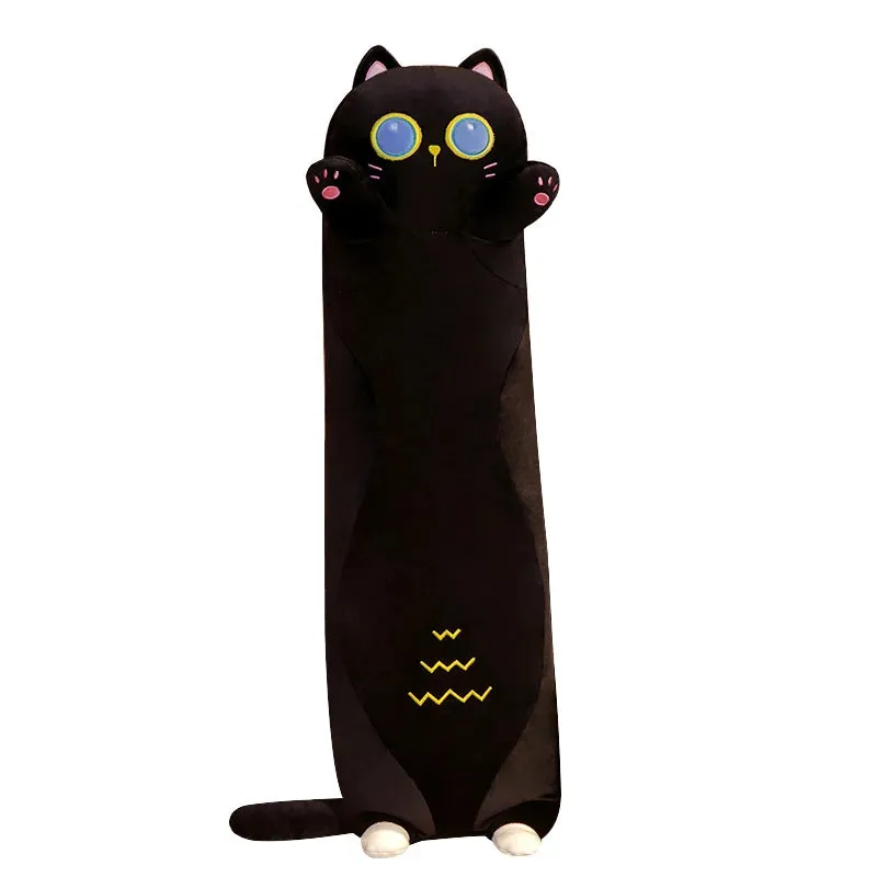 130cm Kawaii Soft Long Cat Pillow Stuffed Plush Toys Nap Pillow Home Comfort Cushion Boy Girl Birthday Gift Cute Plushies