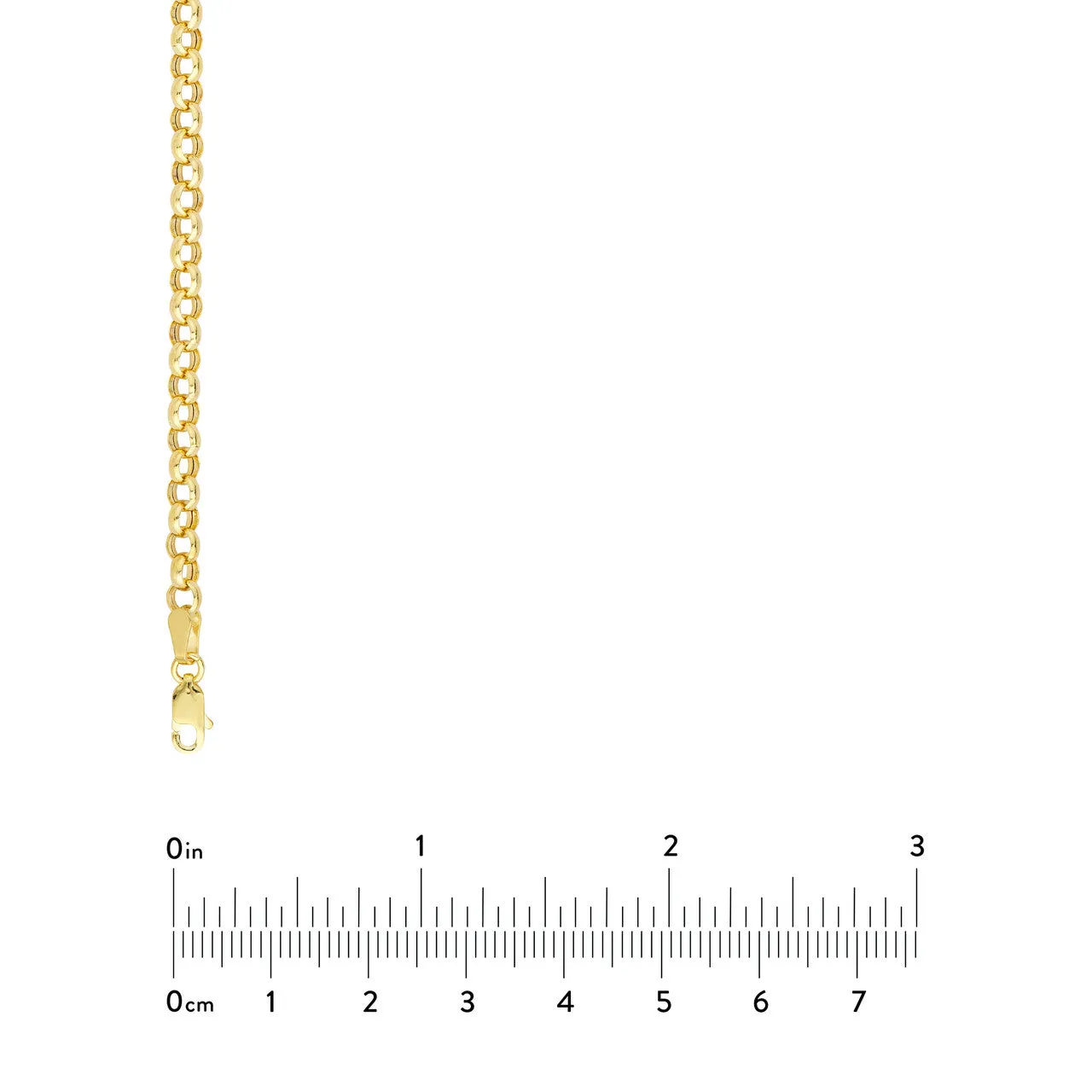 14K Yellow Gold 50/50 Paperclip   Rolo Chain Necklace