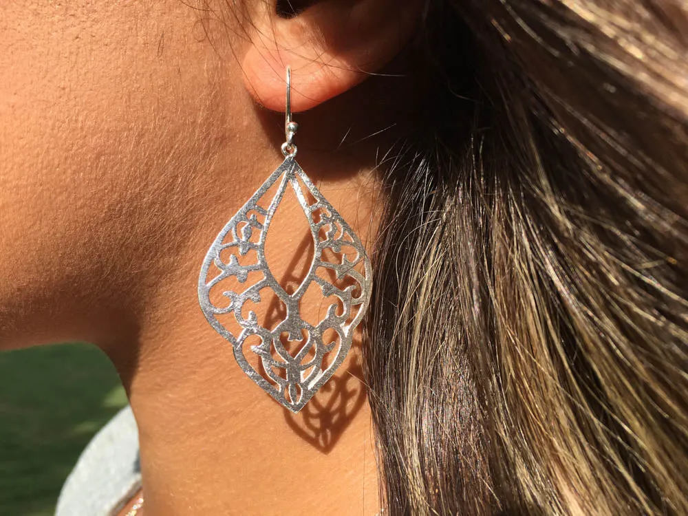 18K Gold Plated Arabesque Lantern Earrings