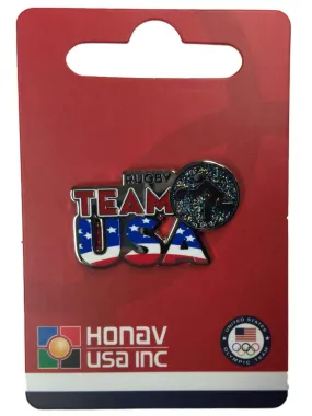 2020 Summer Olympics Tokyo Japan "Team USA" Rugby Pictogram Metal Lapel Pin