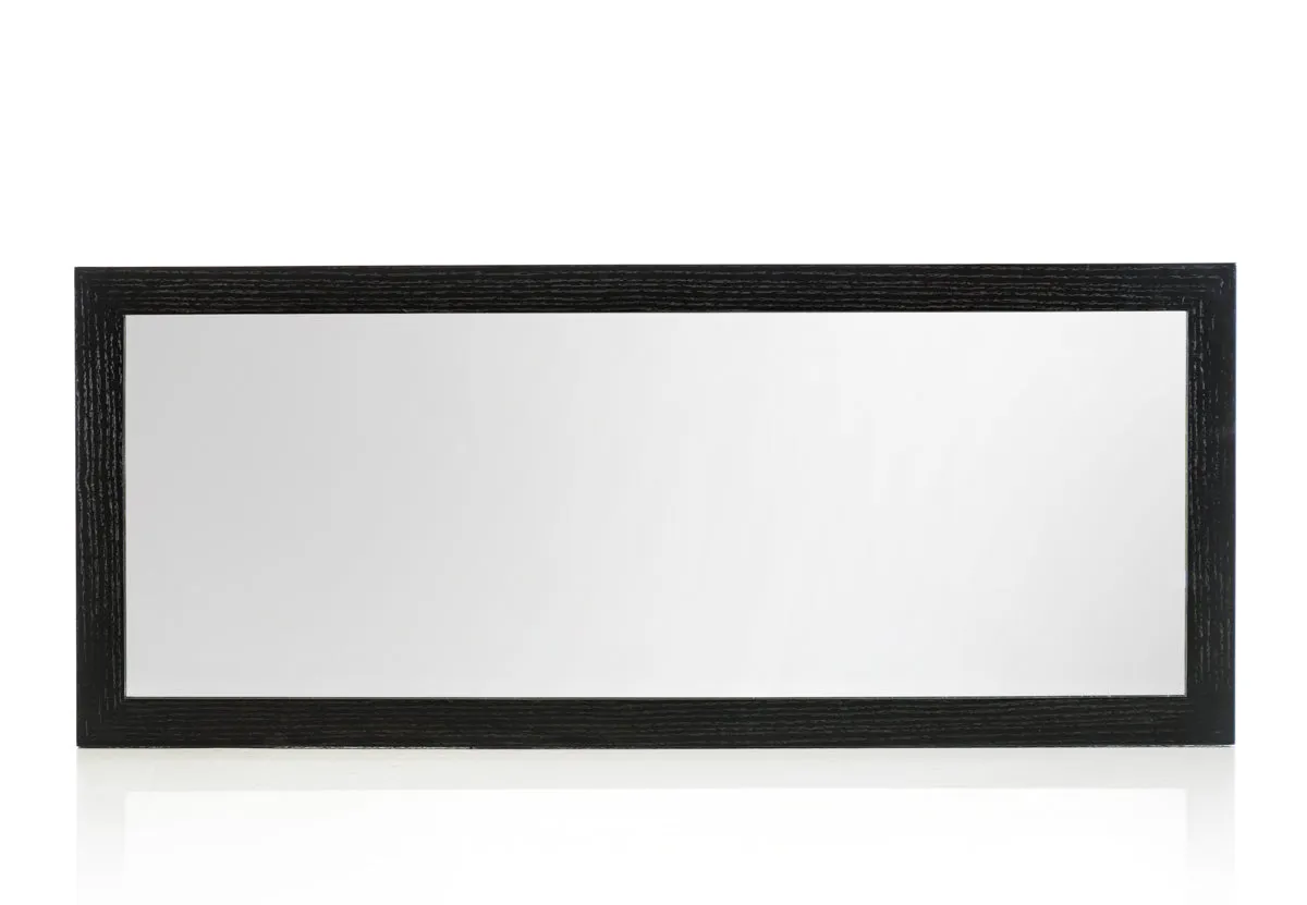 20" Black MDF and Glass Mirror By Homeroots