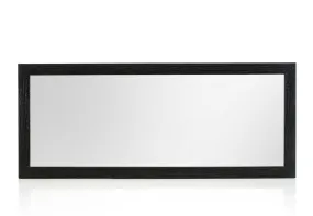 20" Black MDF and Glass Mirror By Homeroots