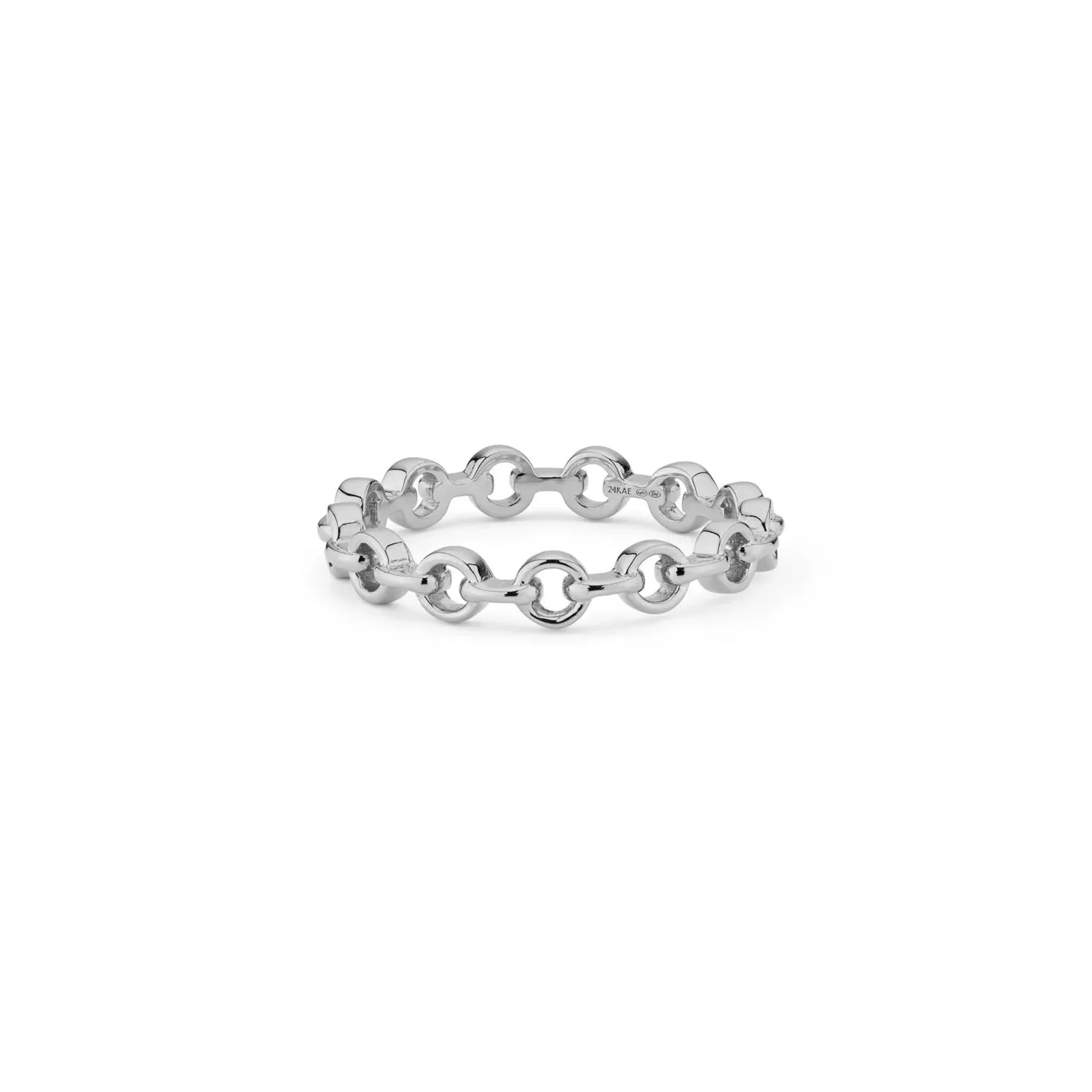 24Kae Link Structure Ring, Silver