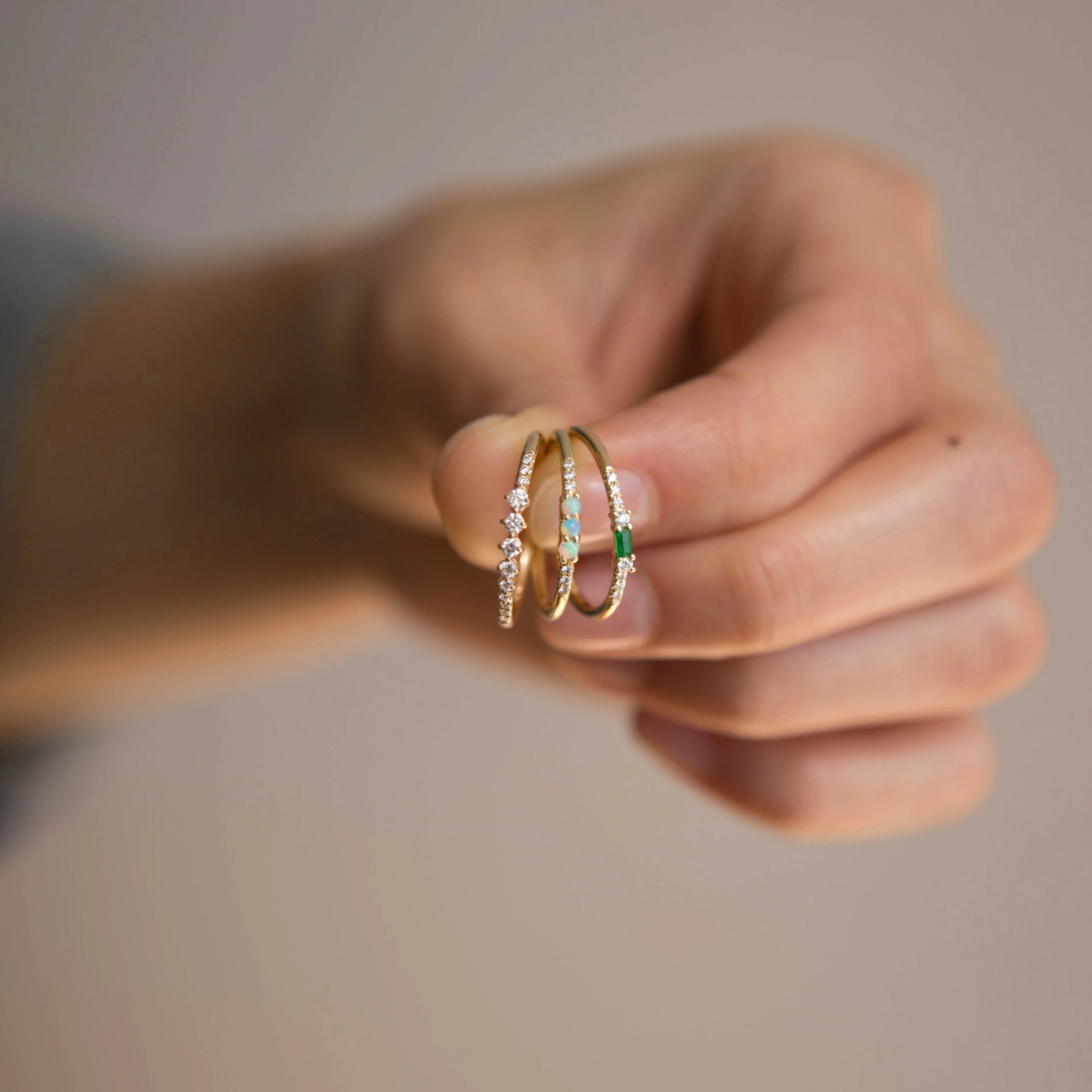 3 Opal Equilibrium Ring