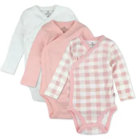 3-Pack Organic Cotton Long Sleeve Side-Snap Bodysuits