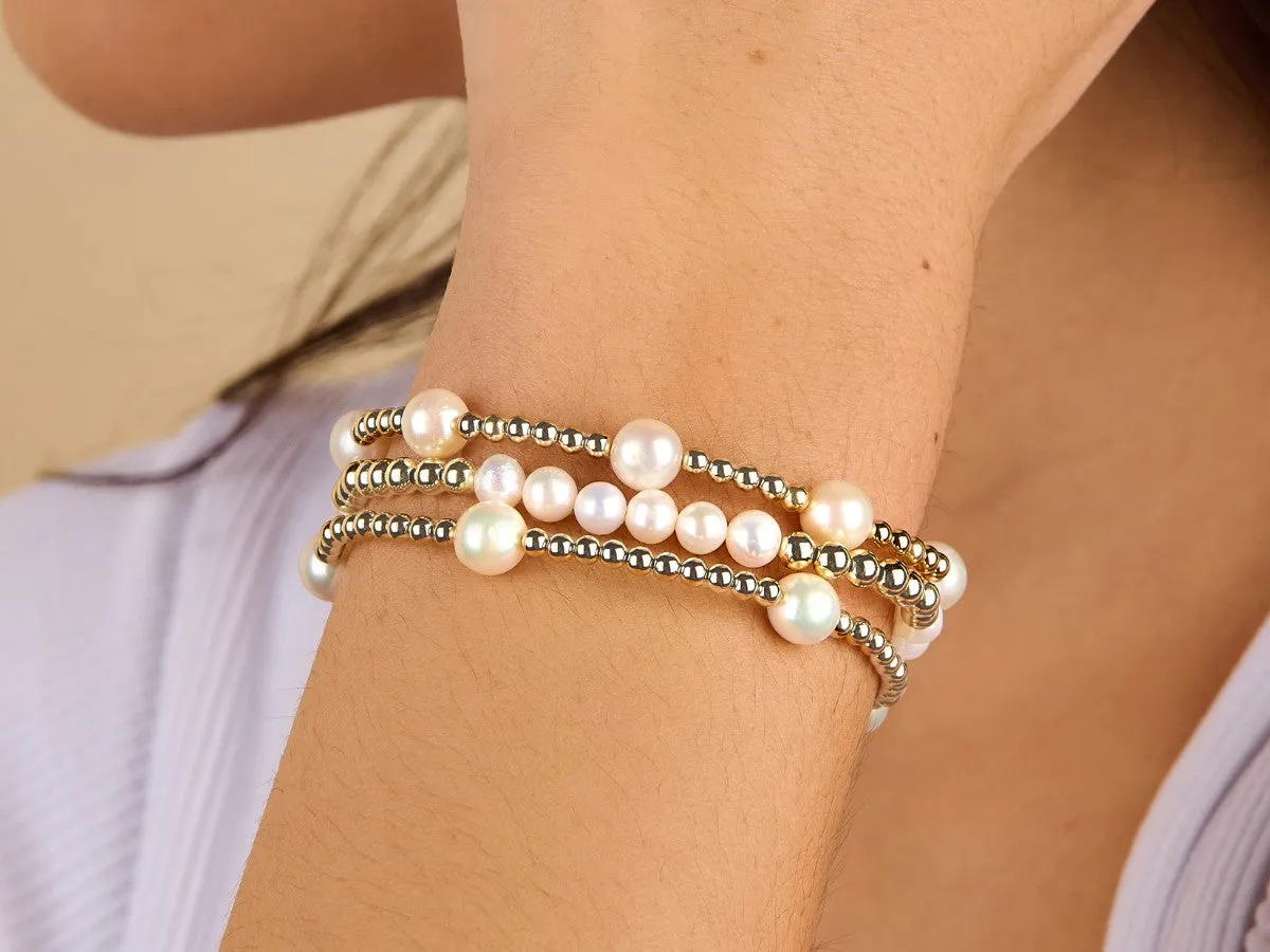 3mm Bead 8-Pearl Bracelet