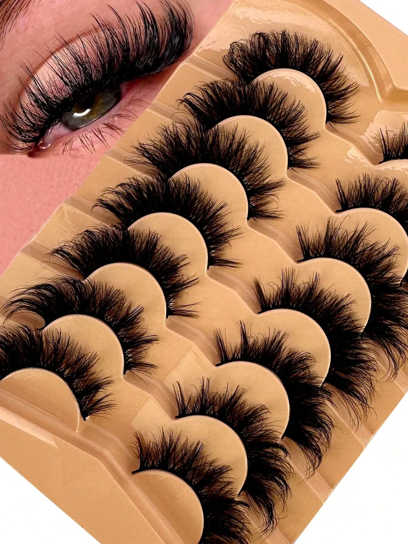 7 Pair Whispy Strip Eyelashes Set