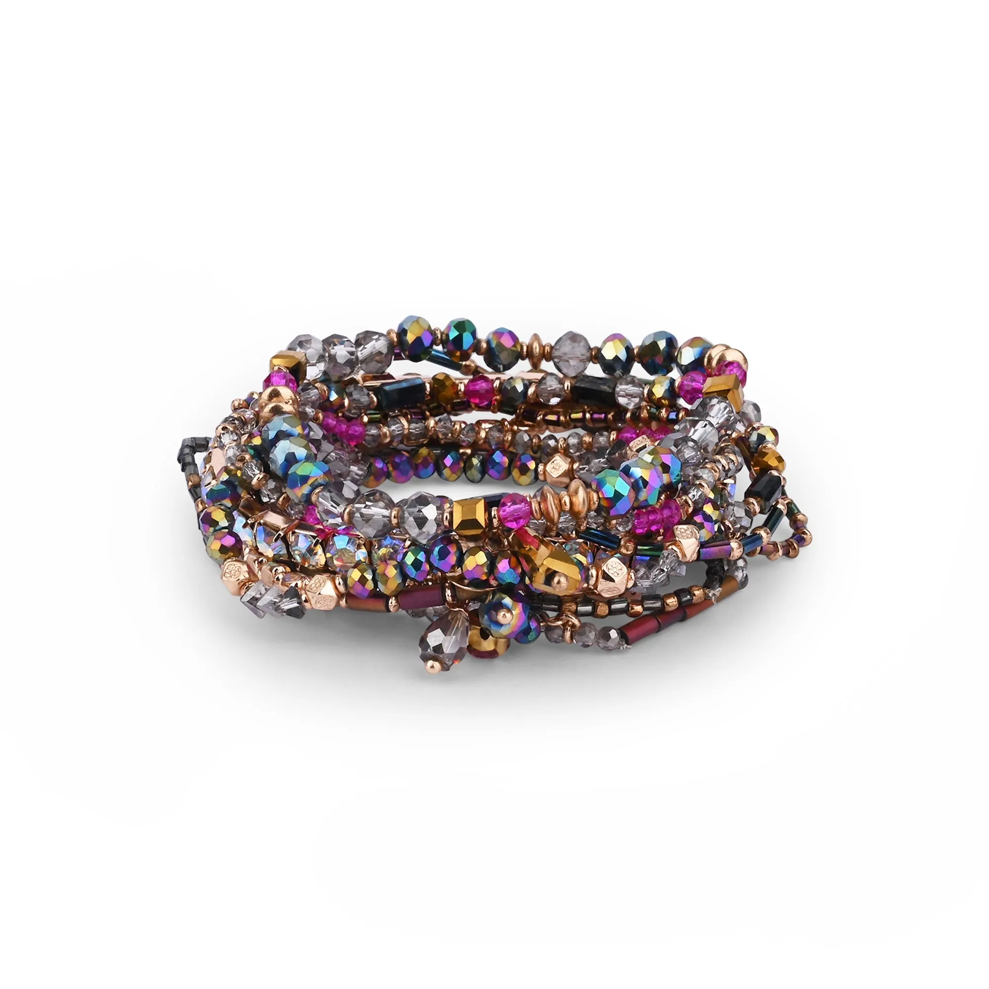 Accessorize London  Women's Luxe Beaded Stretch Bracelet Pack