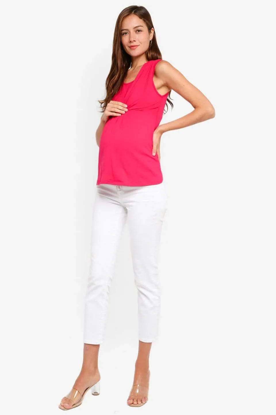 Alexandra Empire Nursing Top Red