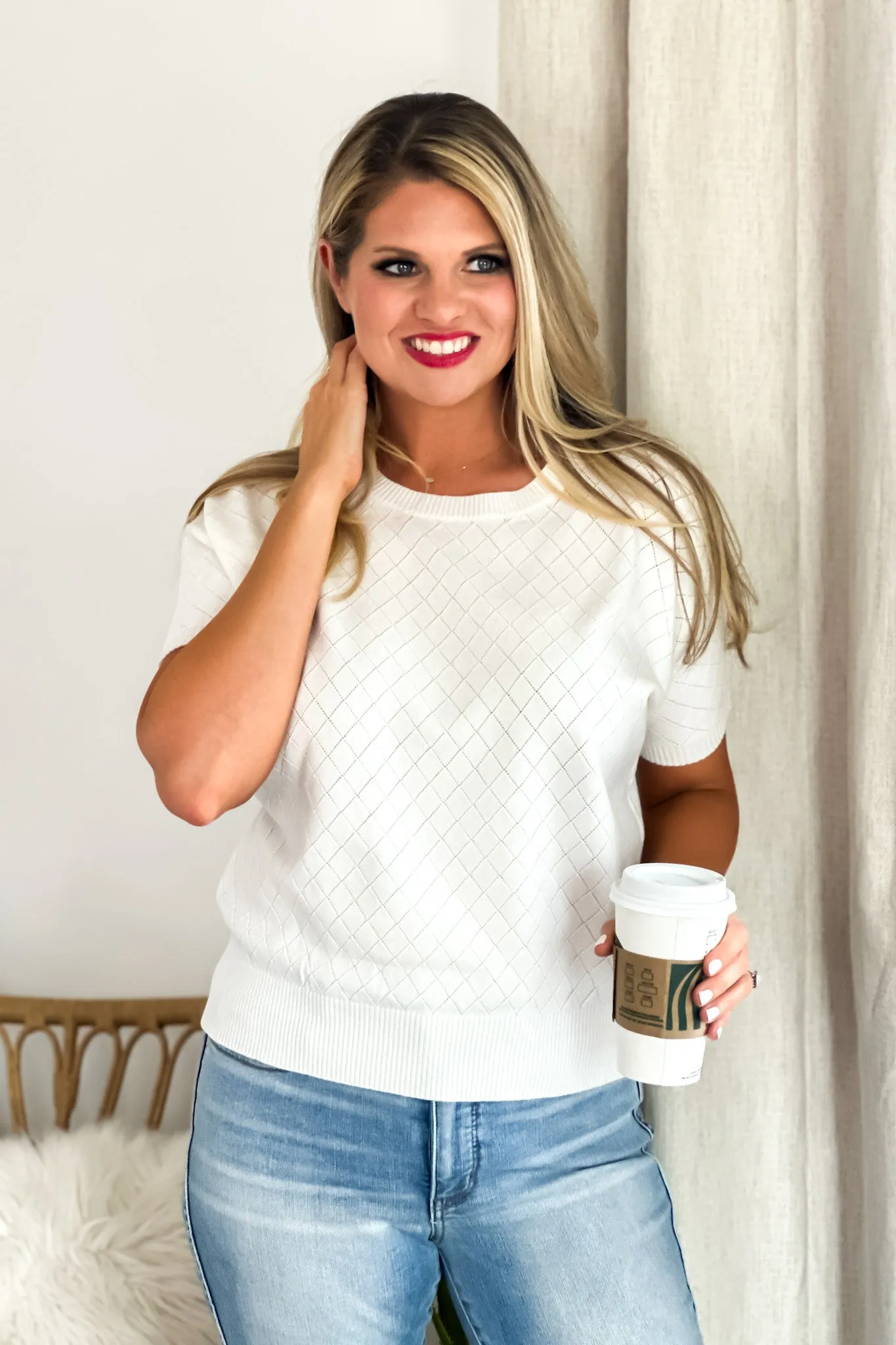 Amanda Argyle Dolman Top : Off White