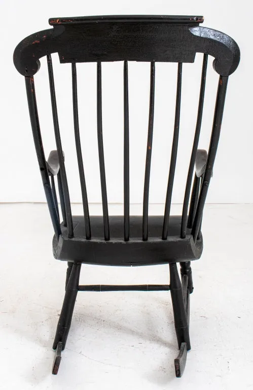 American Folk Milk-Painted Rocking Chair