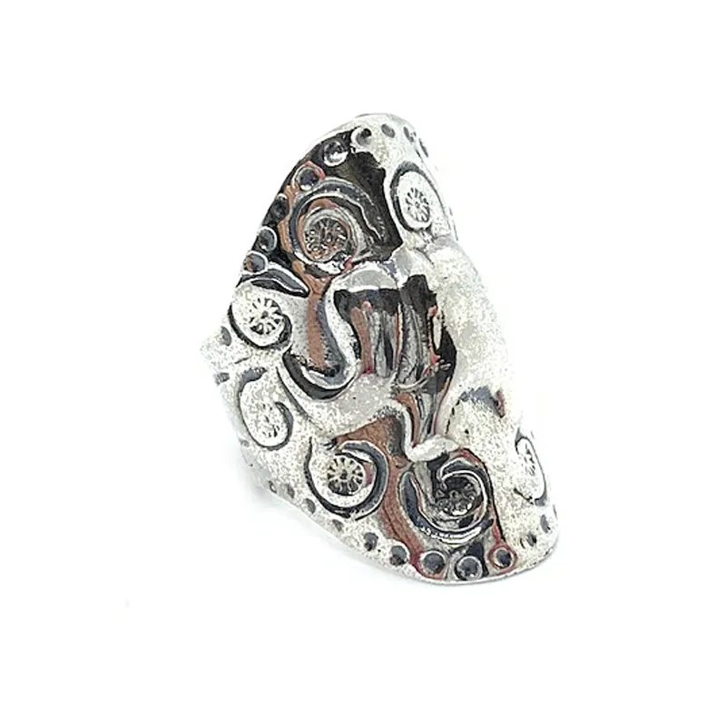 Anakin Elephant Boho Silver Ring