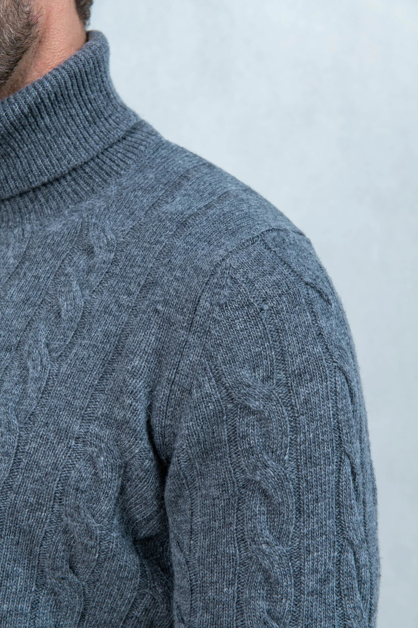 Anthracite turtleneck – Made in Italy