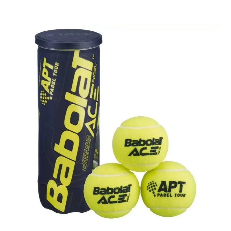 Babolat Padel Ace X3 ball approved by FIP. Can of 3 yellow balls