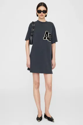 Beth Letterman Mini Dress - Washed Black