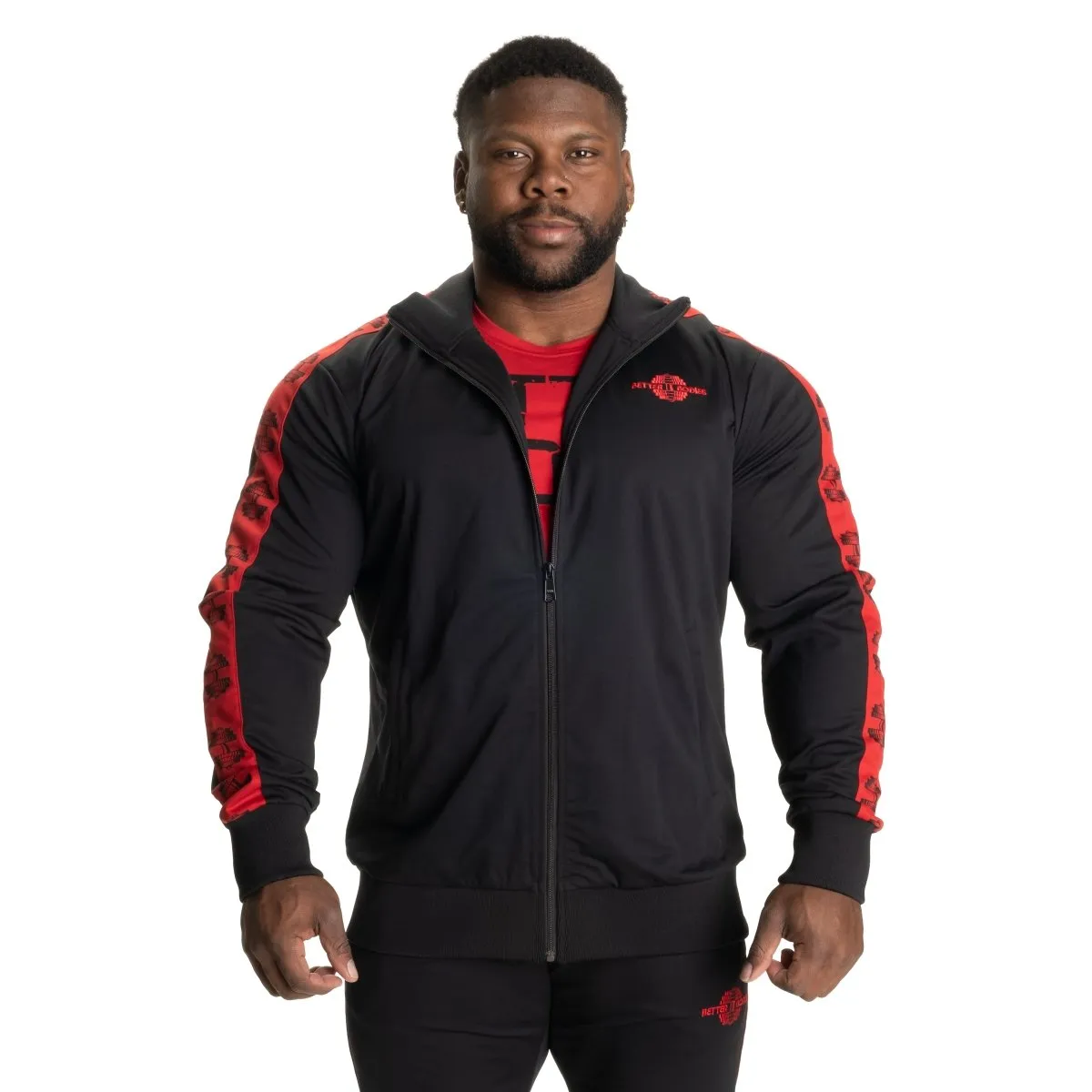 Better Bodies Bronx Track Jacket - Black/Red