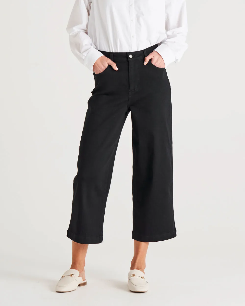 Betty Basics Tabitha Crop Jean Black