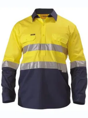 Bisley Hi Vis 2 Tone Cool Lightweight Vented Closed Front Shirt BSC6896