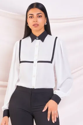 Black & White Contrast Shirt