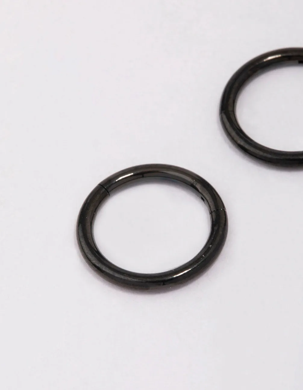 Black Surgical Steel Sleeper Earrings 8mm