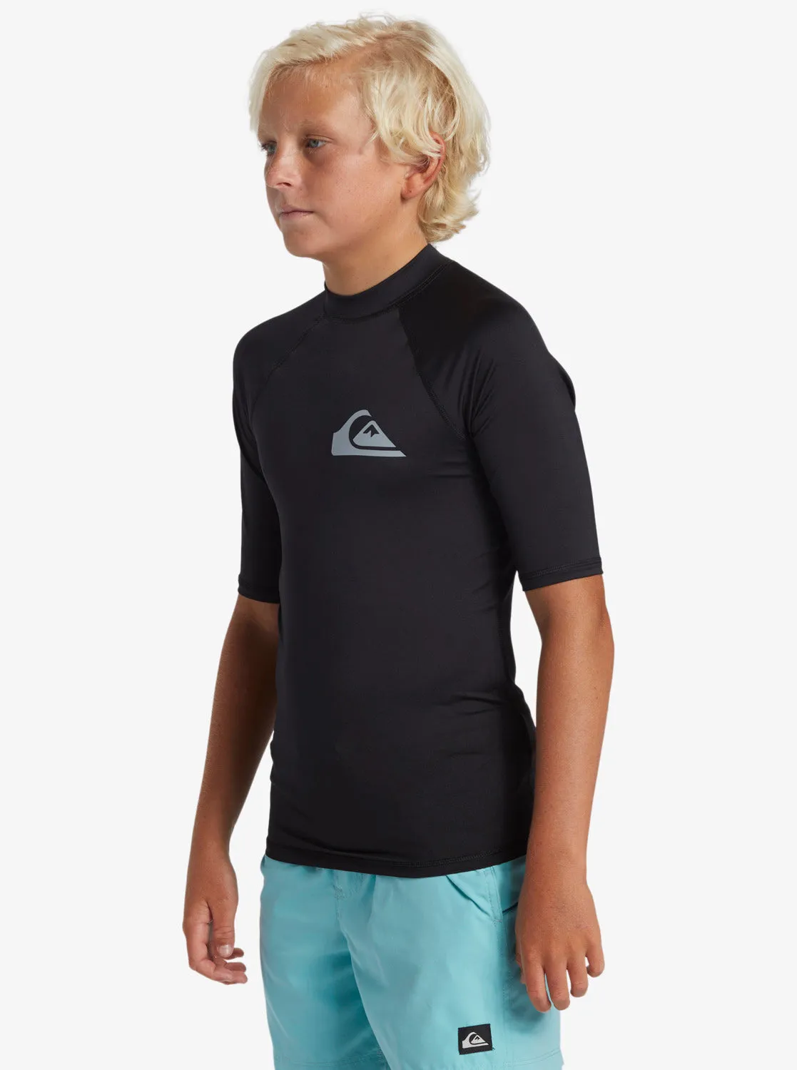 Boys 8-16 Everyday UPF 50 Short Sleeve Rashguard - Black