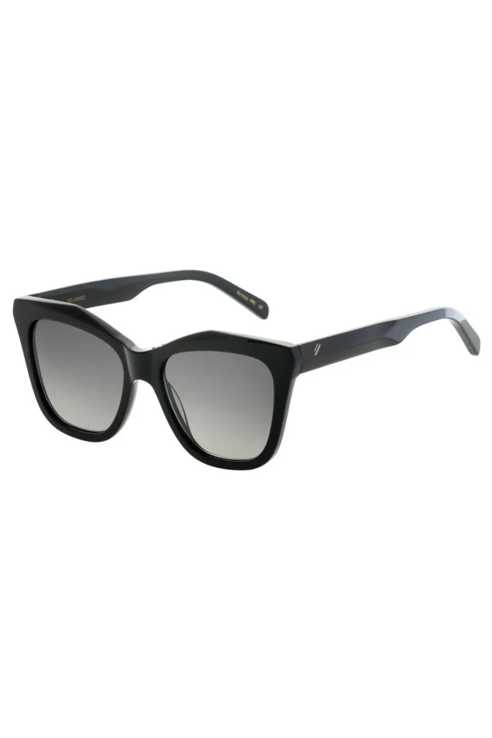 Breeze Shiny Black Grey Gradient Polarised Sunglasses