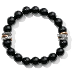 Brighton Neptune's Rings Black Agate Stretch Bracelet