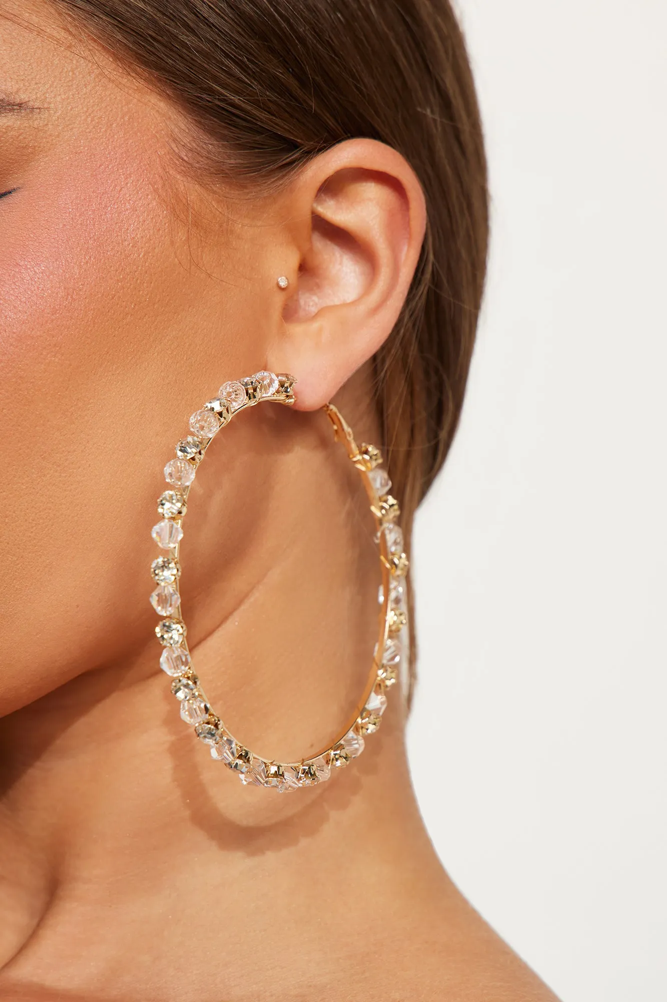 Bring On The Bubbly Hoop Earrings - Gold