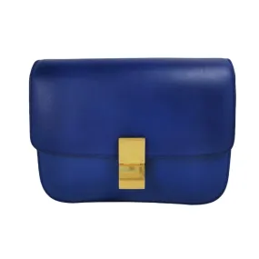 Celine Classic Box Medium Blue Calfskin