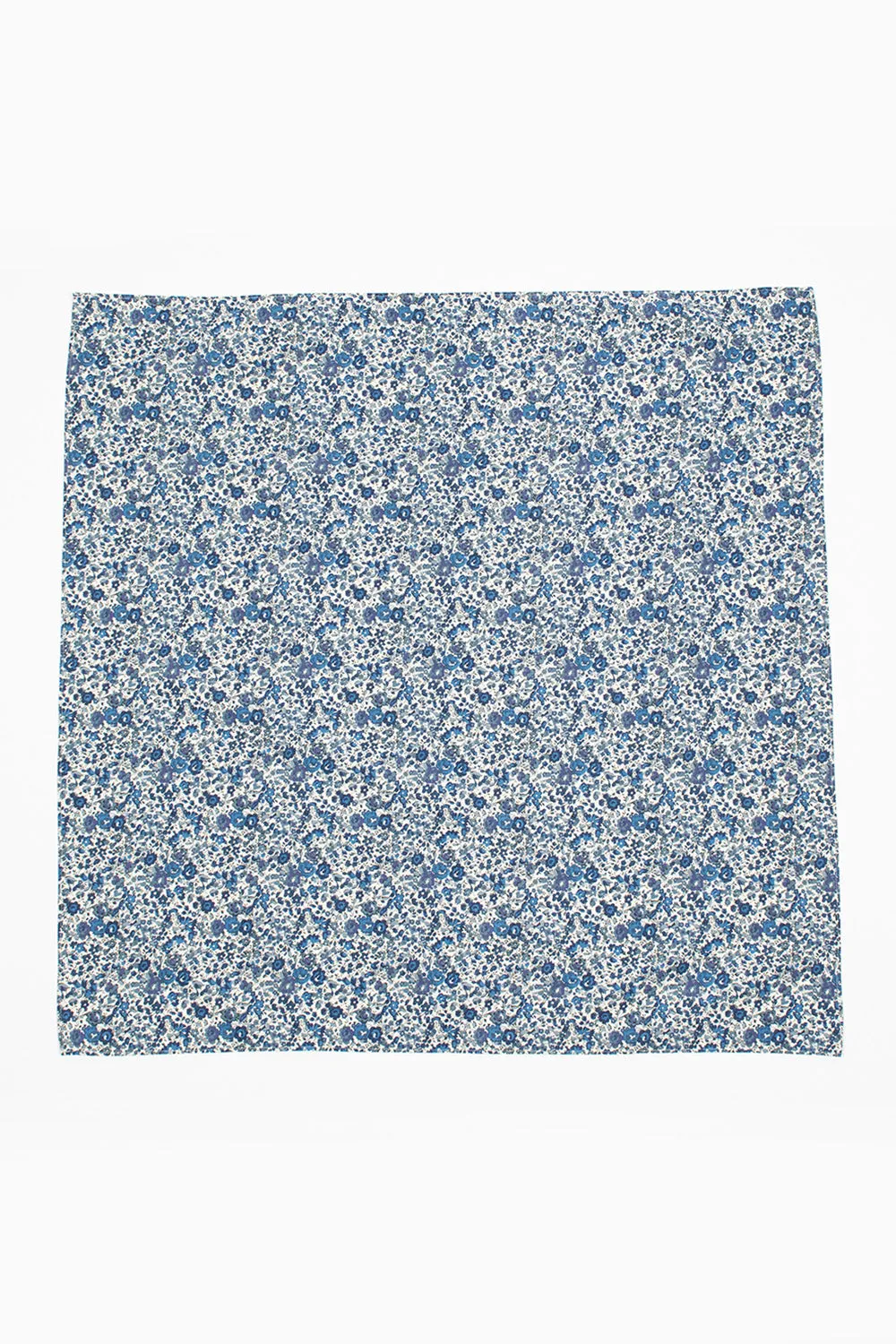 Chambray Flower Scarf Blue Liberty