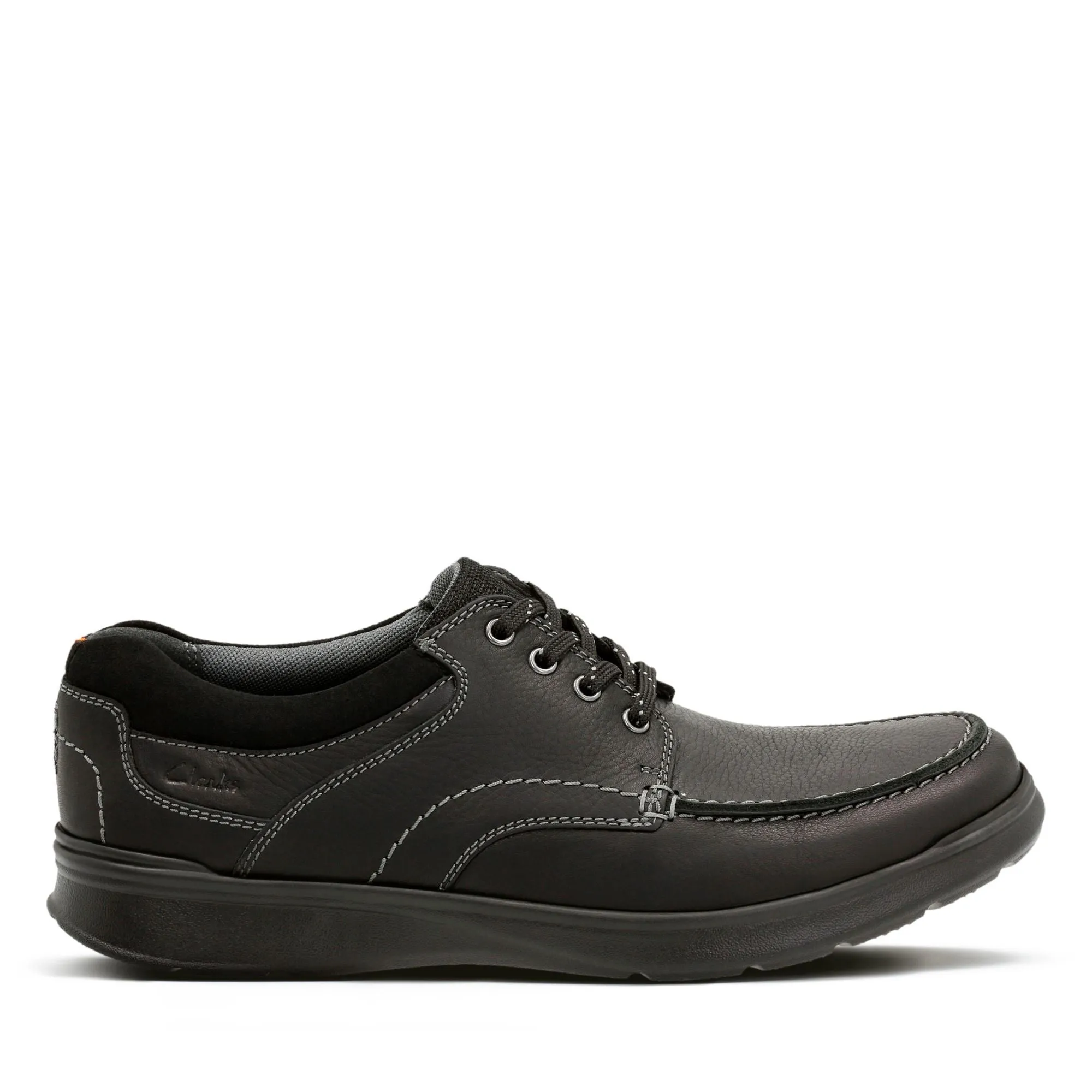 Clarks Cotrell Edge Black Oily Leather - Wide Width