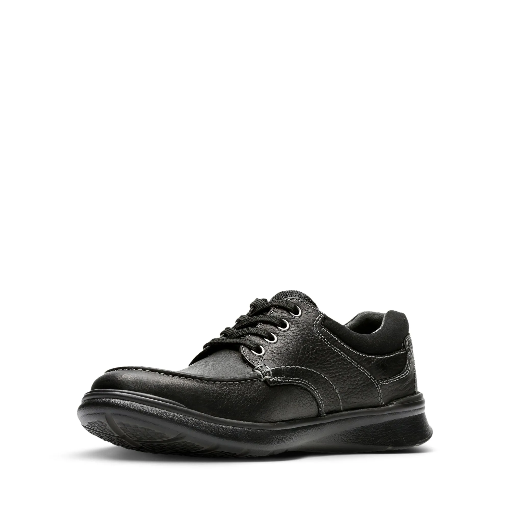 Clarks Cotrell Edge Black Oily Leather - Wide Width