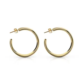 Classic Gold Hoop Earrings, Large