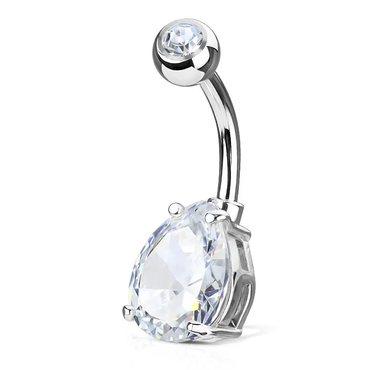 Classic Teardrop Belly Button Ring