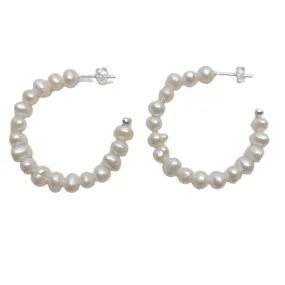 Corlette Freshwater Pearl hoop earrings