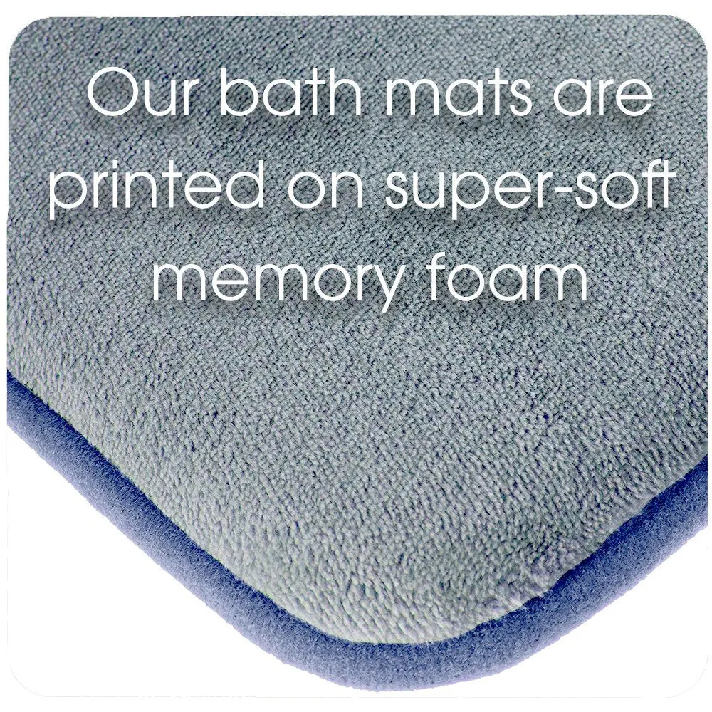 Custom Bath Mat, Custom Bath Rug, Funny Bath Mat, Personalized Bath Mat, Memory Foam, Non Slip, Machine Washable, Printed in USA