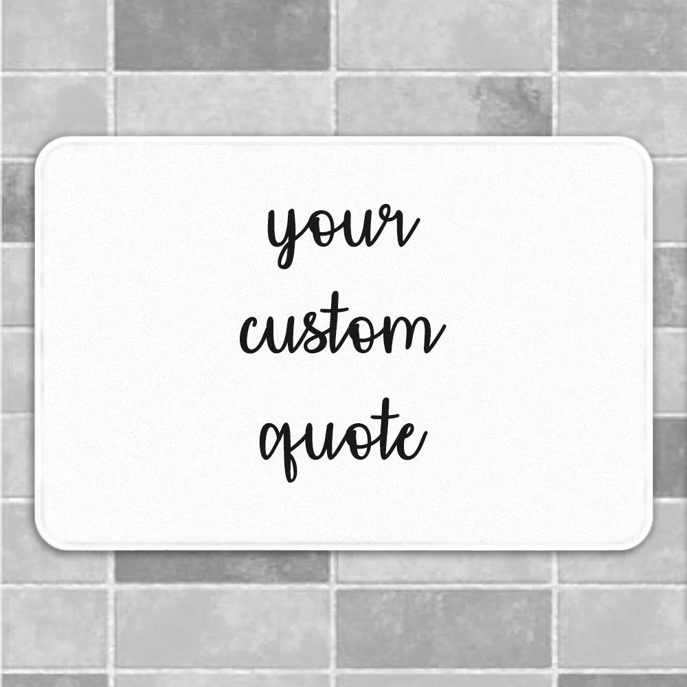 Custom Bath Mat, Custom Bath Rug, Funny Bath Mat, Personalized Bath Mat, Memory Foam, Non Slip, Machine Washable, Printed in USA