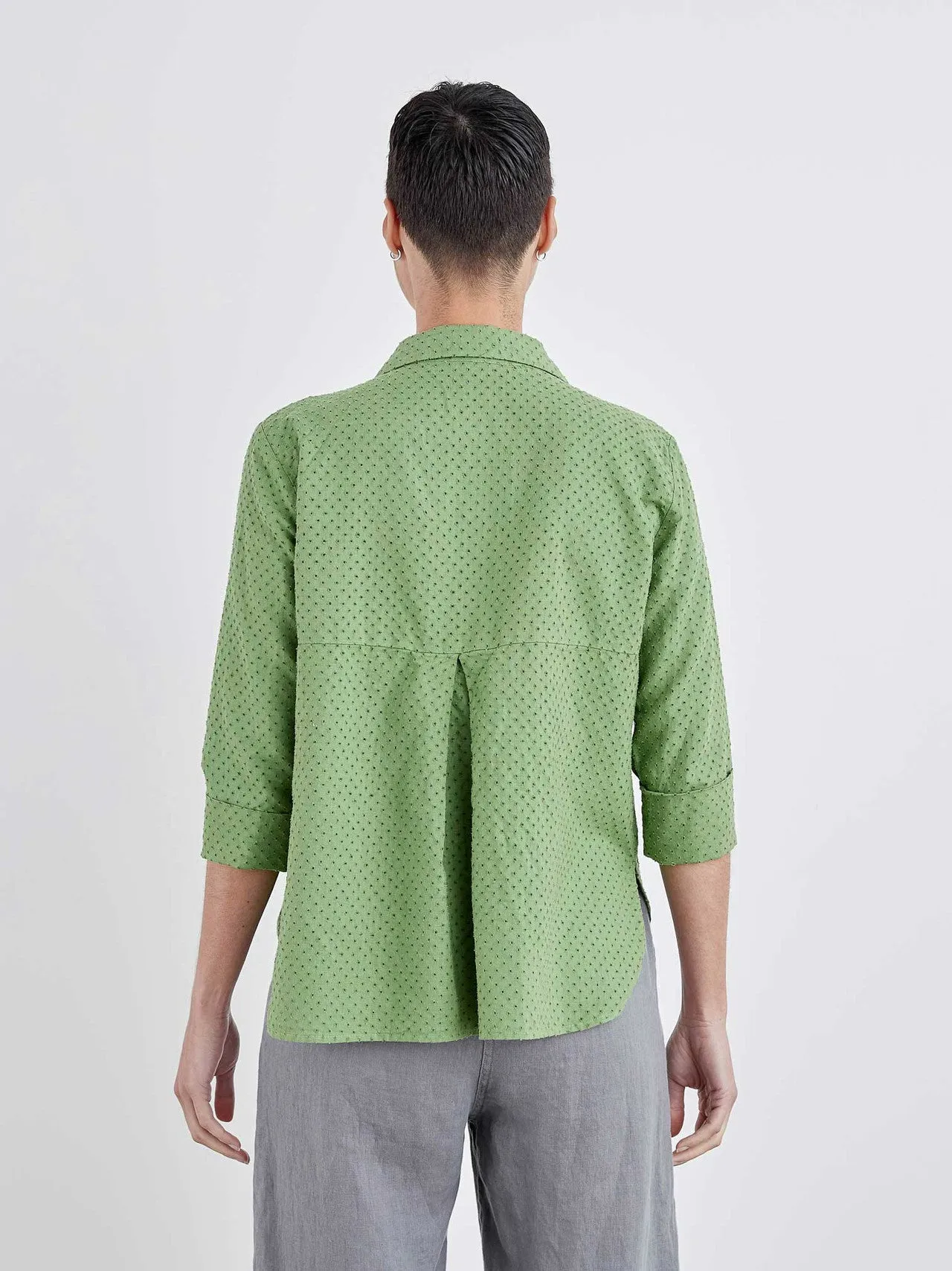 Cut Loose - Crop Easy Shirt - Pinhole/Fava