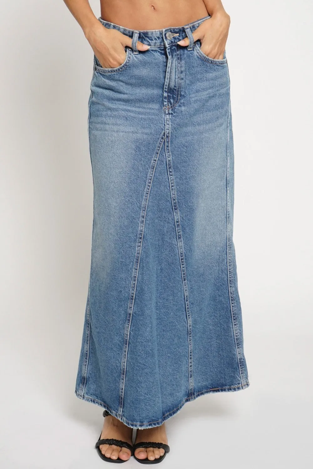 DENIM MAXI SKIRT