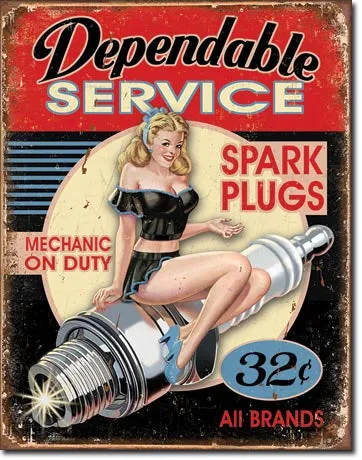 Dependable Service Tin Sign