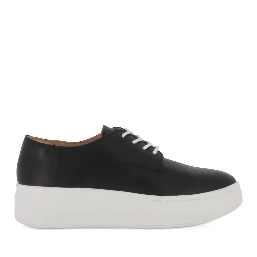 DERBY CITY LACEUP - BLACK LEATHER