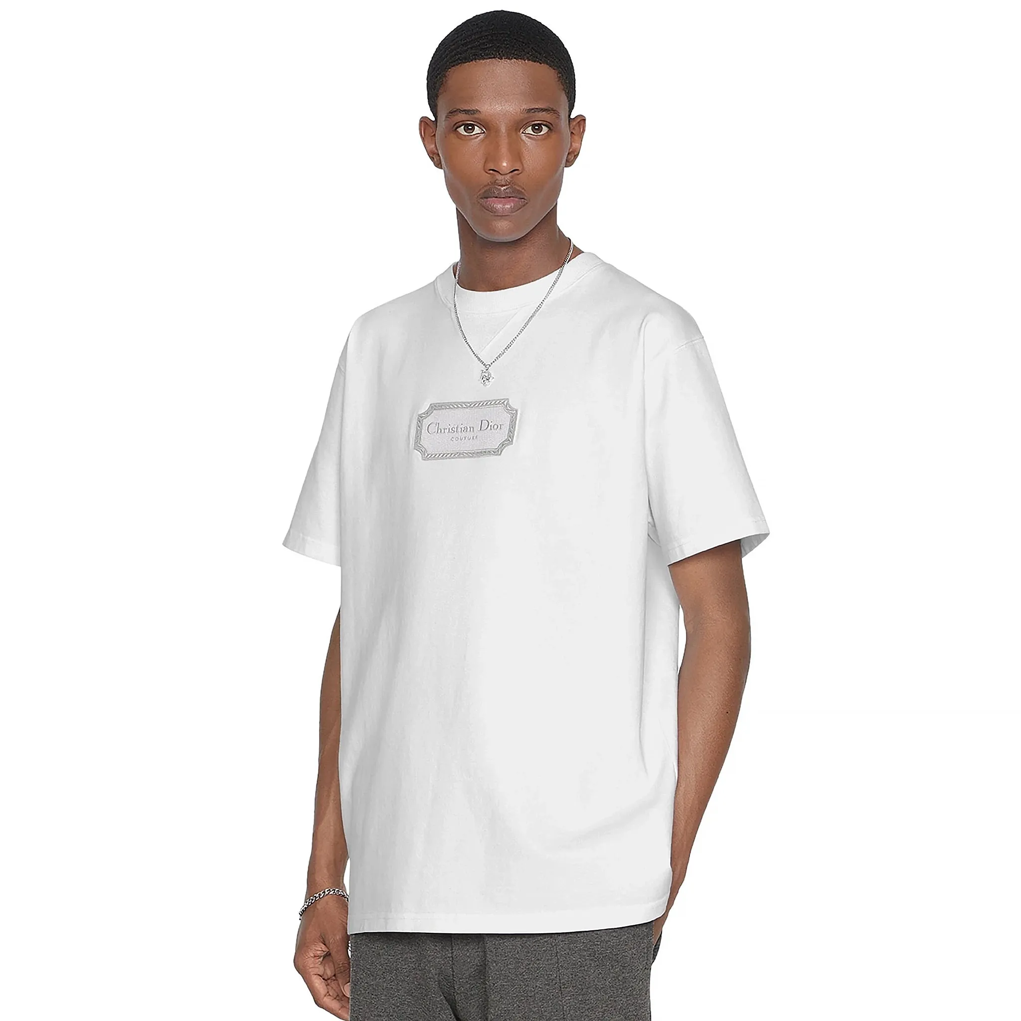 Dior 'Christian Dior Couture' Relaxed Fit White T Shirt