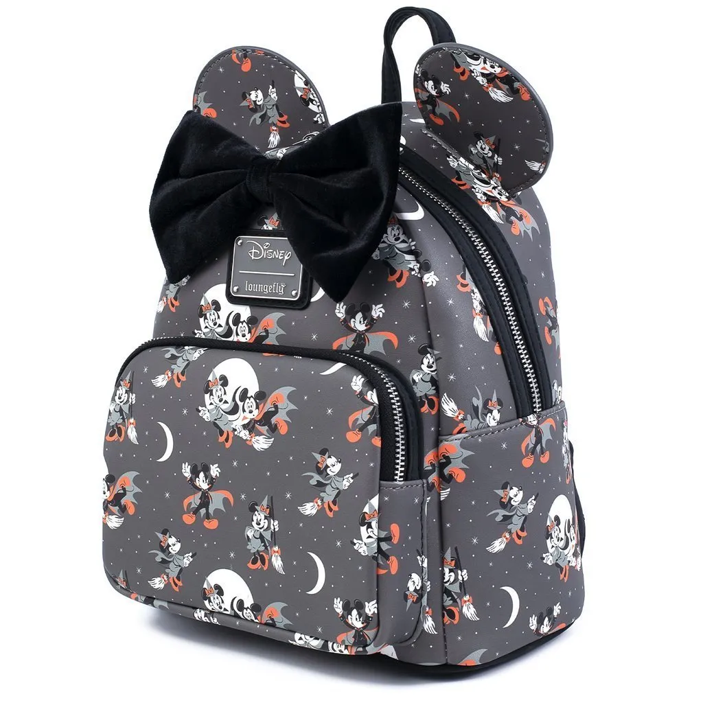 Disney Mickey and Minnie Halloween Allover Print Mini Backpack