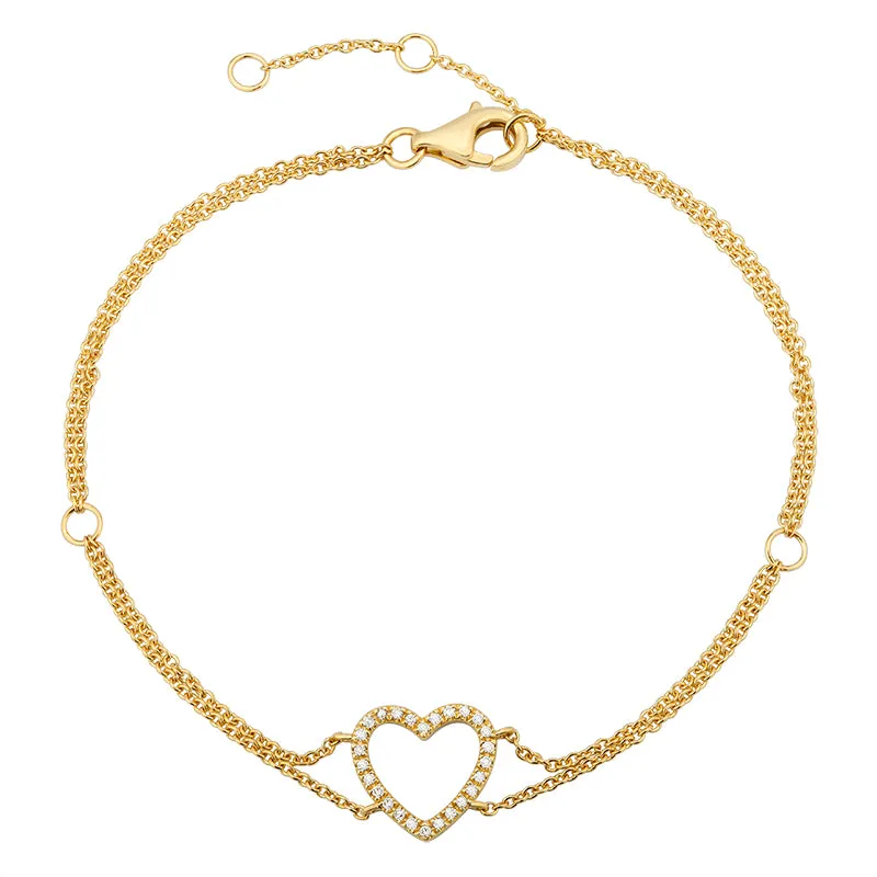 Double Row Heart Bracelet