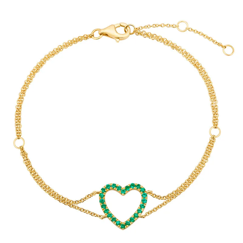 Double Row Heart Bracelet