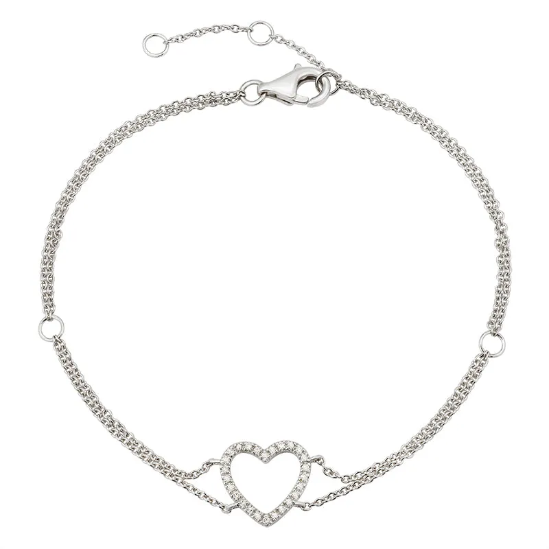 Double Row Heart Bracelet