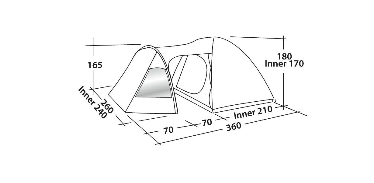 EasyCamp tent Blazar 400 Steel Blue