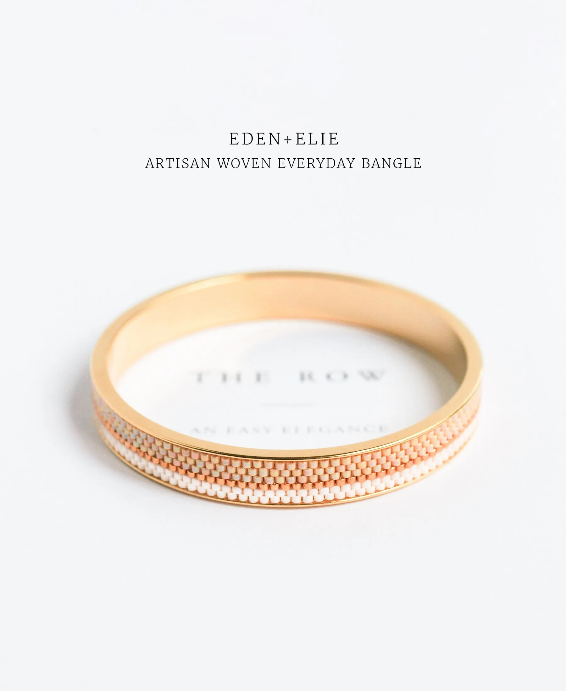 EDEN   ELIE Everyday gold narrow bangle - blossom pink